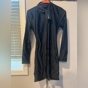 Fashion nova long sleeve black dress size L